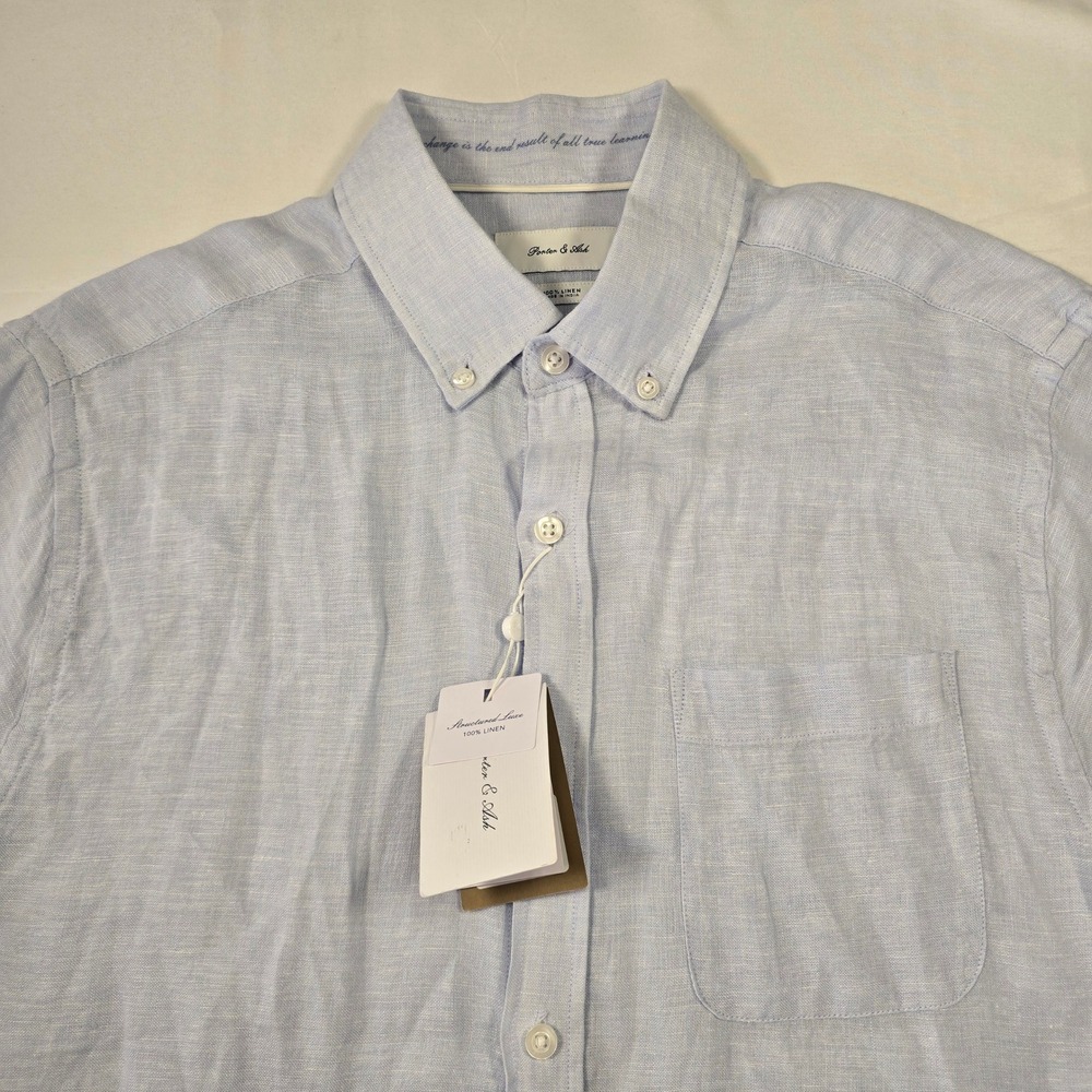 Porter & Ash Men's Linen Button Down Shirt